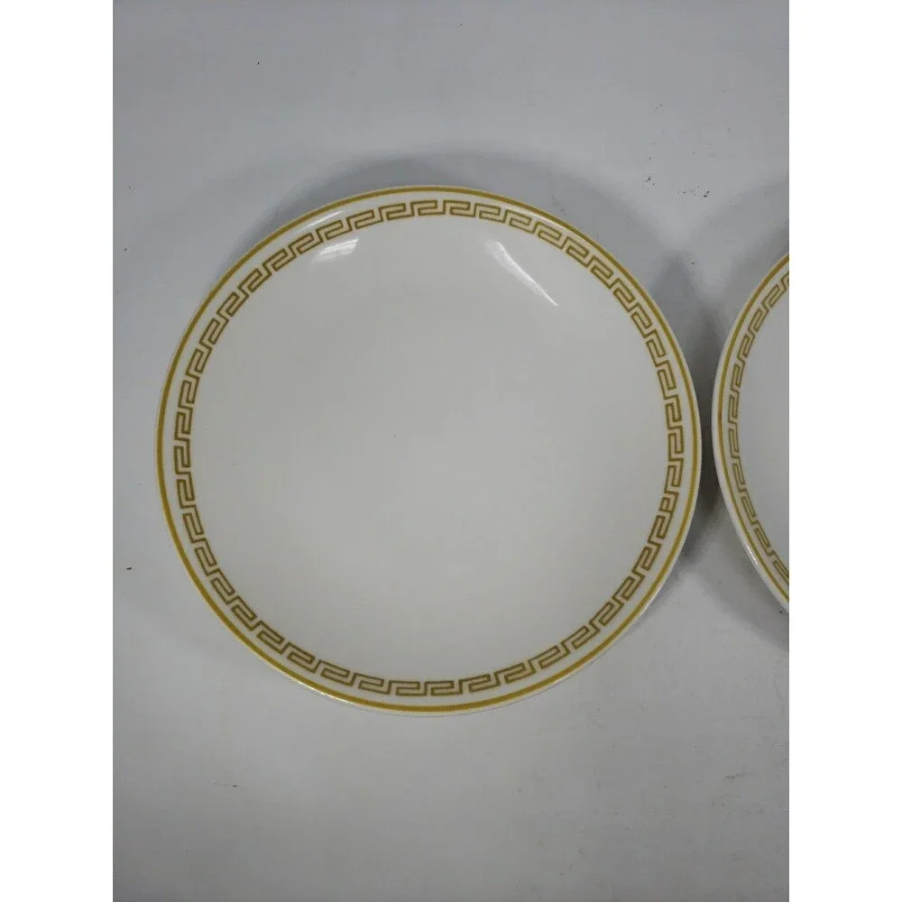 Two Homer Laughlin Best China USA Athena Empire Greek Key Dessert Plates 6.5